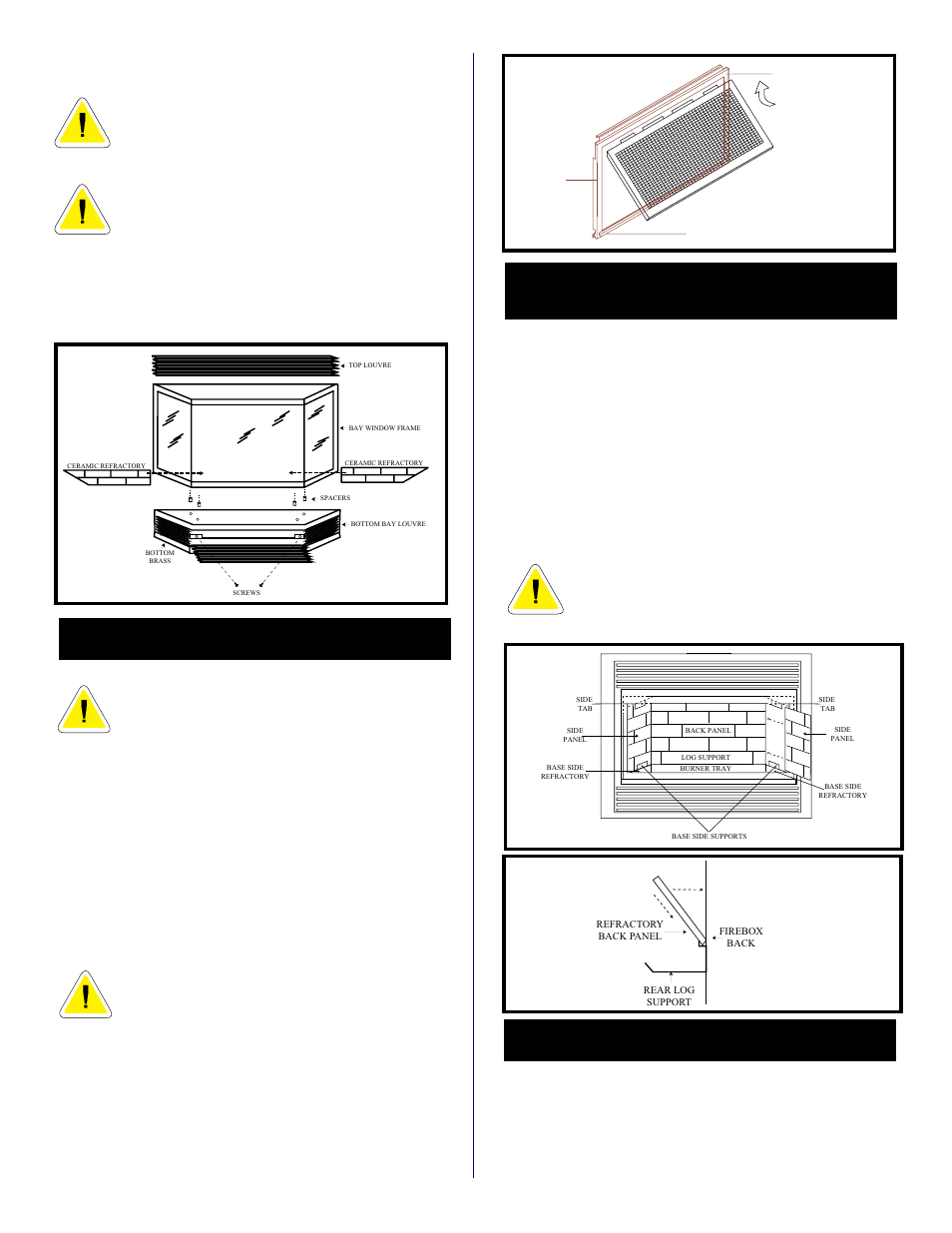 Optional ceramic refractory installation, Optional screen kit installation, Optional remote control | Vermont Casting BHDR36 User Manual | Page 36 / 36