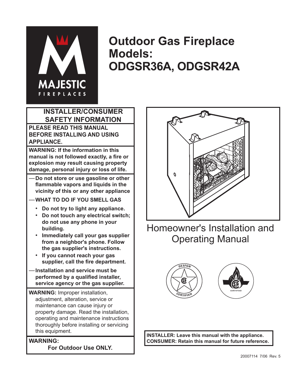 Vermont Casting ODGSR36A  EN User Manual | 20 pages