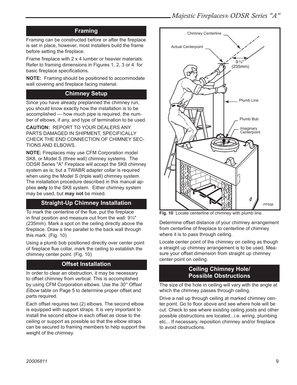 Majestic fireplaces, Odsr series "a | Vermont Casting ODSR36A User Manual | Page 9 / 24
