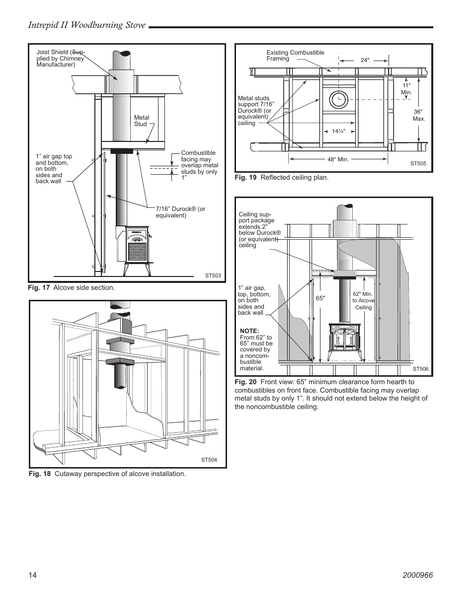 Intrepid ii woodburning stove | Vermont Casting 1990 User Manual | Page 14 / 40