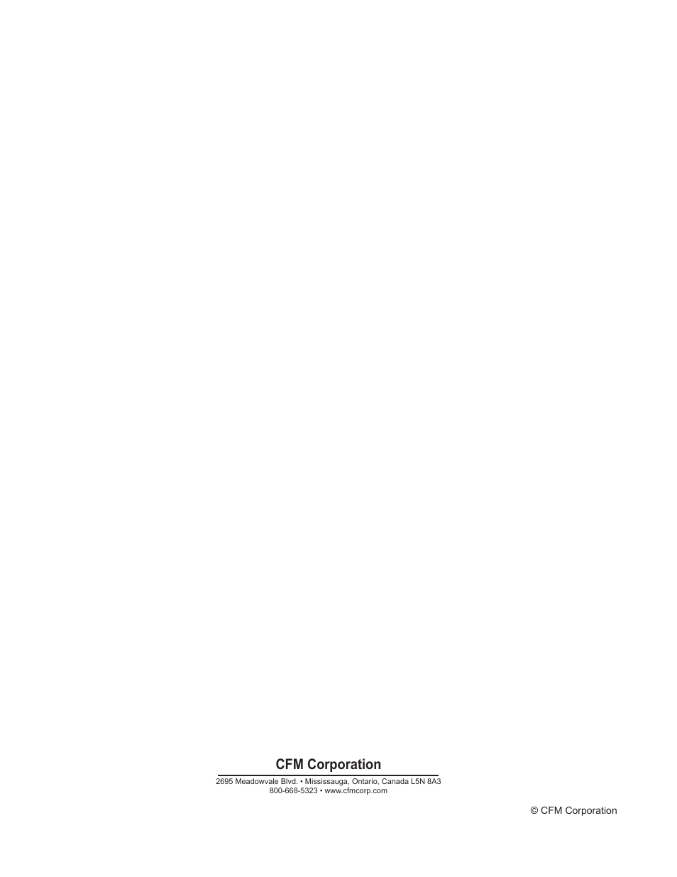 Cfm corporation | Vermont Casting 1990 User Manual | Page 40 / 40