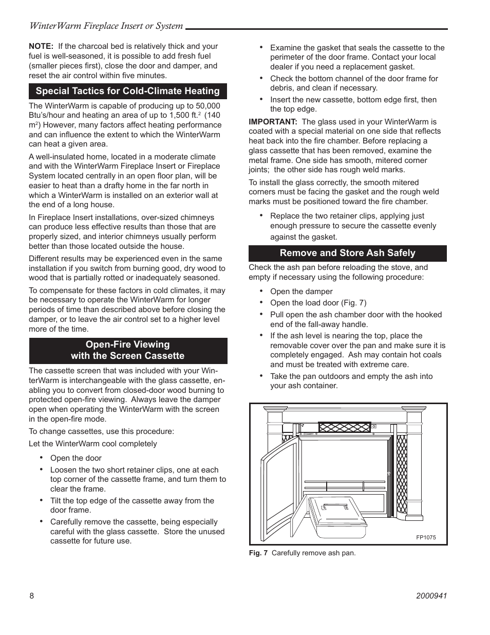 Vermont Casting WinterWarm Fireplace Insert or System User Manual | Page 8 / 44