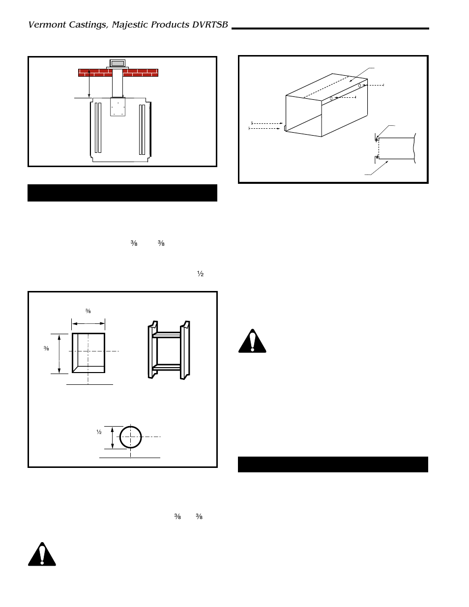 Vermont castings, majestic products dvrtsb, Vertical sidewall applications, Rear wall vent installation | Vermont Casting DVRTSB User Manual | Page 14 / 36