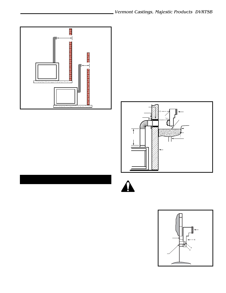 Vermont castings, majestic products dvrtsb, Below grade installations | Vermont Casting DVRTSB User Manual | Page 17 / 36