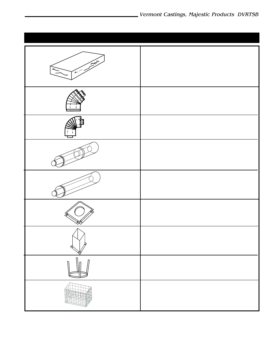 Vermont castings, majestic products dvrtsb, Crimped end venting components | Vermont Casting DVRTSB User Manual | Page 21 / 36