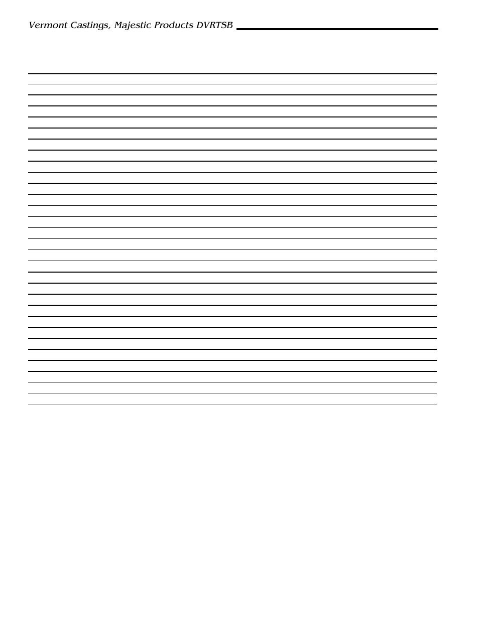 Dvrtsb, Vermont castings, majestic products dvrtsb | Vermont Casting DVRTSB User Manual | Page 32 / 36