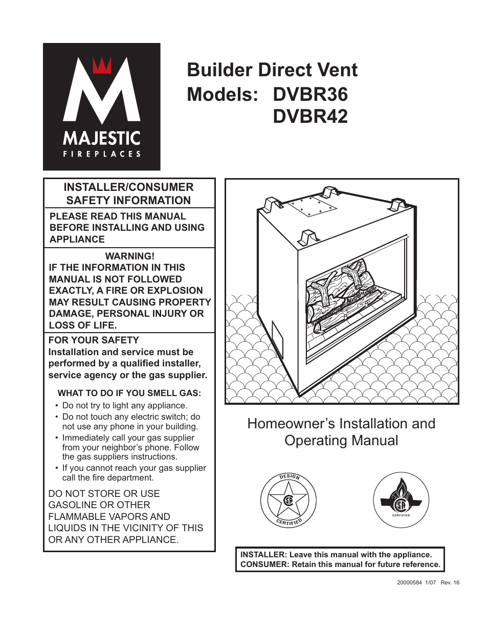 Vermont Casting DVBR36 User Manual | 40 pages