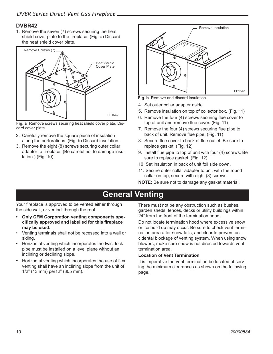 General venting | Vermont Casting DVBR36 User Manual | Page 10 / 40