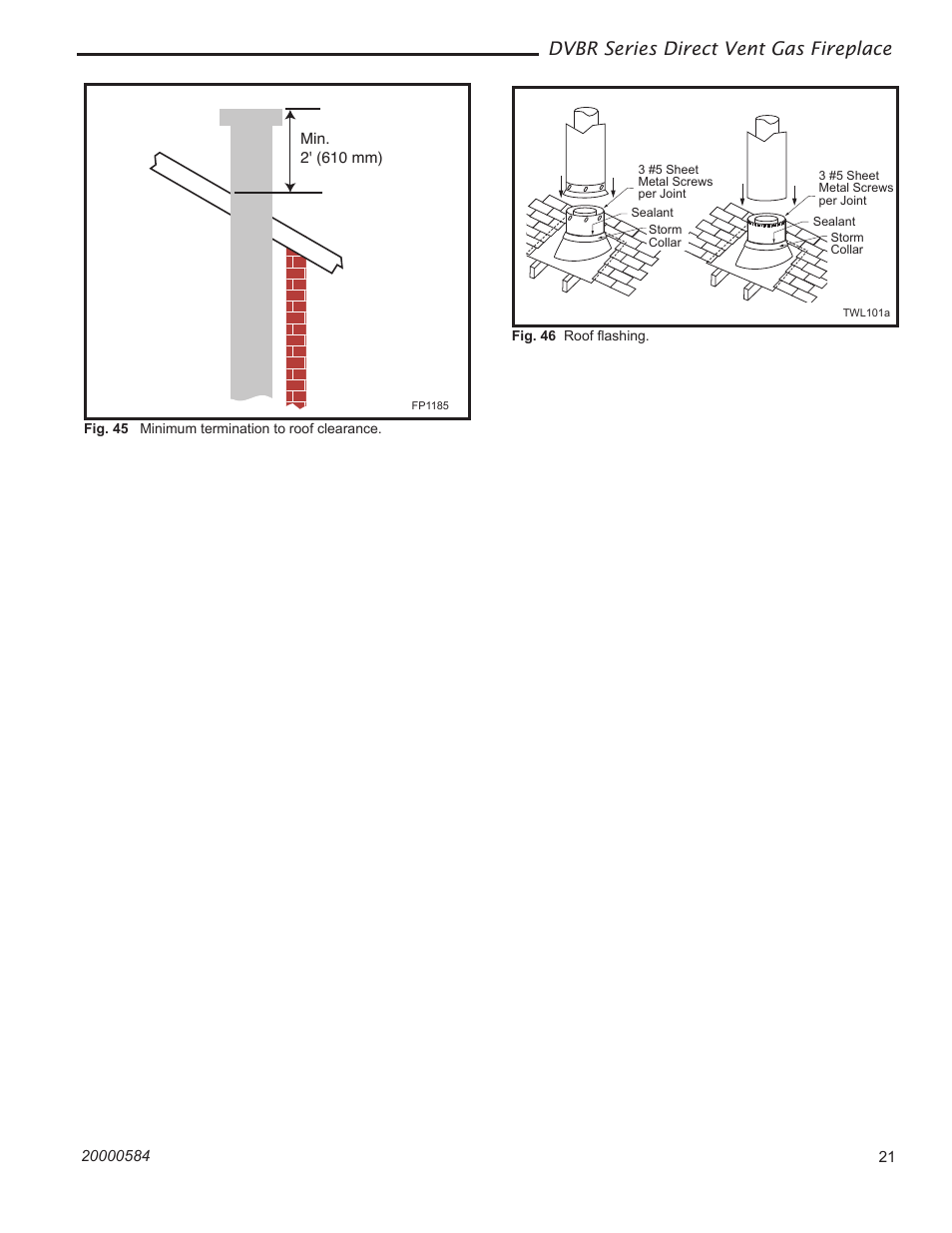Dvbr series direct vent gas fireplace | Vermont Casting DVBR36 User Manual | Page 21 / 40