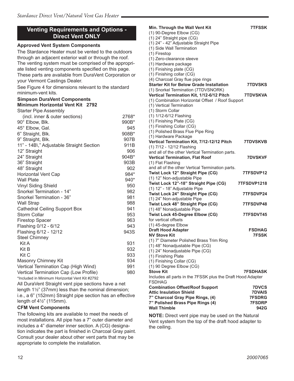 Vermont Casting Stardance SDV30 User Manual | Page 12 / 44