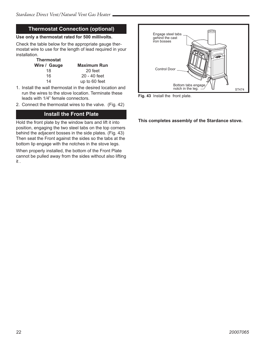 Vermont Casting Stardance SDV30 User Manual | Page 22 / 44