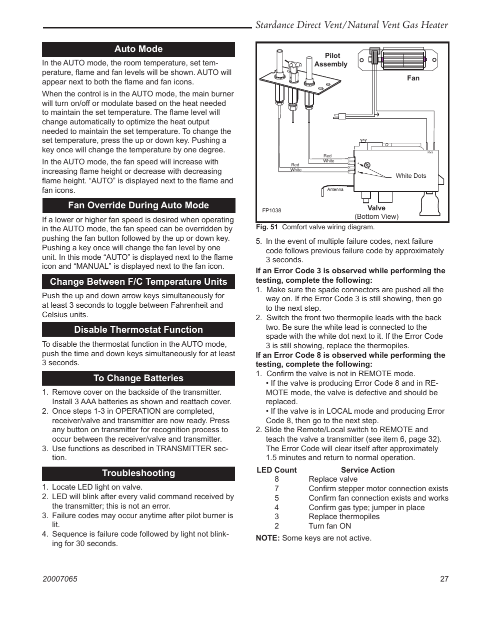 Stardance direct vent/natural vent gas heater | Vermont Casting Stardance SDV30 User Manual | Page 27 / 44