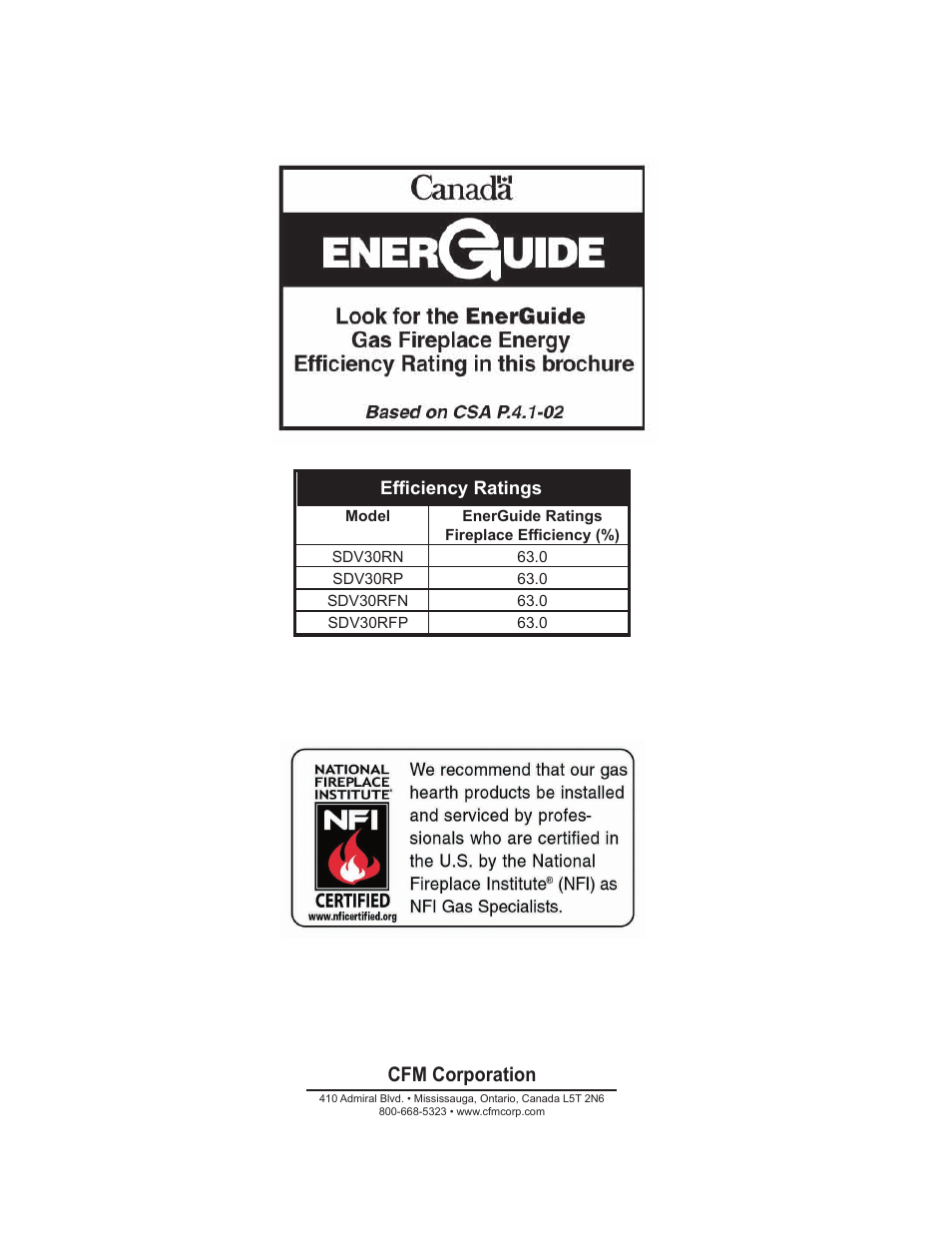 Cfm corporation | Vermont Casting Stardance SDV30 User Manual | Page 44 / 44