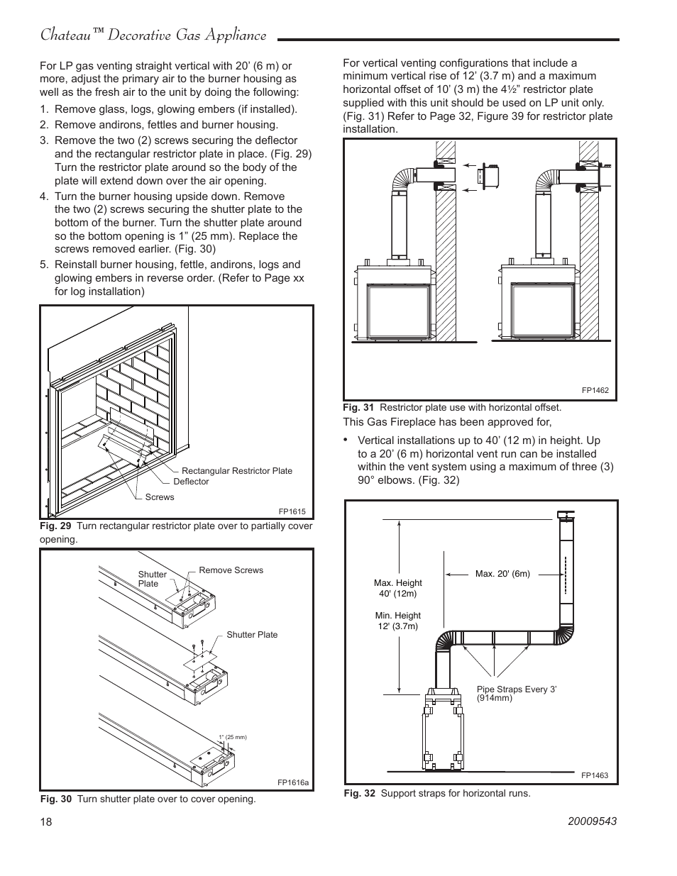 Chateau™ decorative gas appliance | Vermont Casting DVT38S2 User Manual | Page 18 / 40