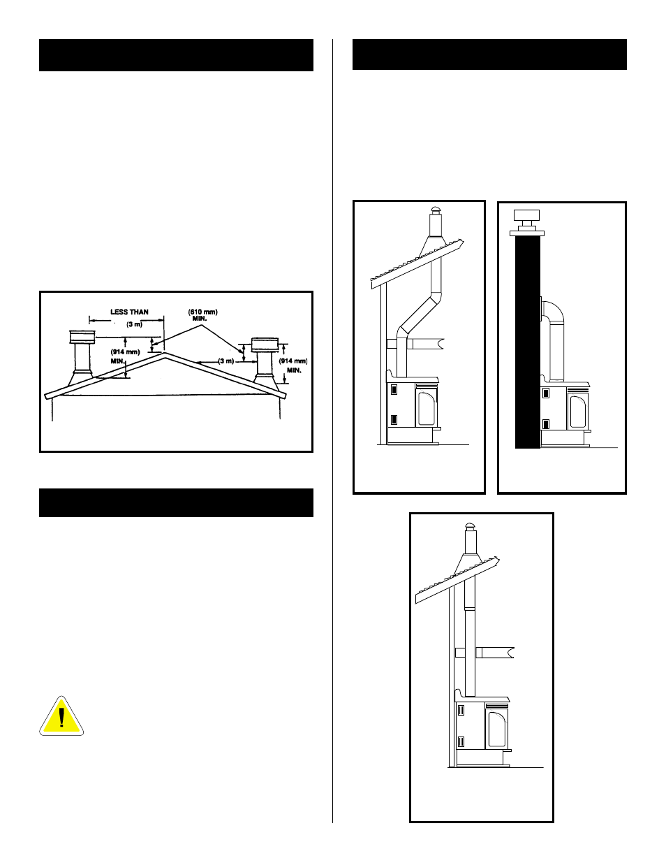 Common flue installations, Venting instructions, Venting of the a232 fireplace | Vermont Casting A232 User Manual | Page 7 / 18