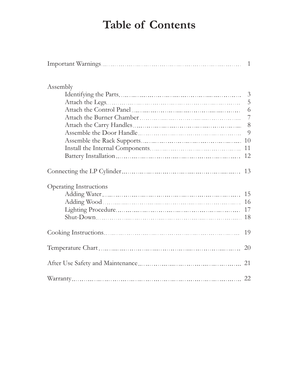 Vermont Casting VC3624GS User Manual | Page 2 / 24