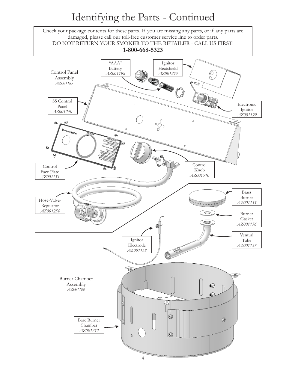 Identifying the parts - continued | Vermont Casting VC3624GS User Manual | Page 6 / 24
