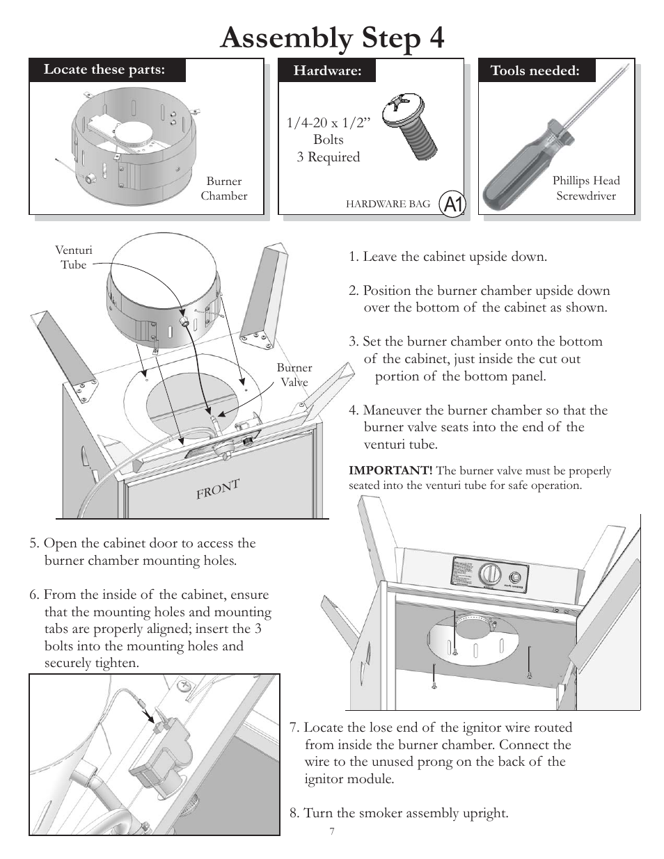 Assembly step 4 | Vermont Casting VC3624GS User Manual | Page 9 / 24