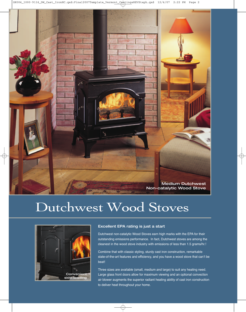 Dutchwest wood stoves | Vermont Casting 2478 User Manual | Page 2 / 4