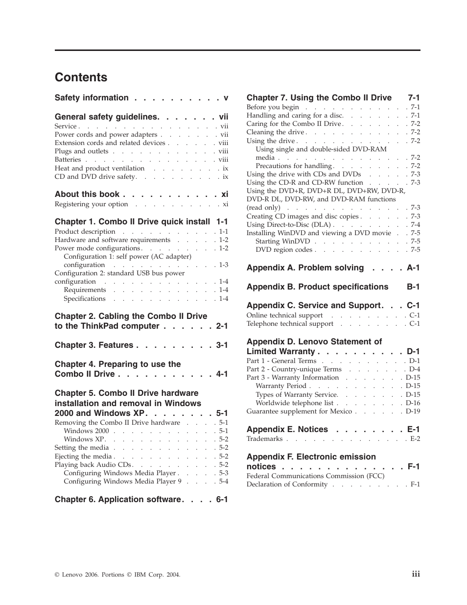 Lenovo USB 2.0 CD-RW/DVD-ROM Combo II Drive User Manual | Page 5 / 74