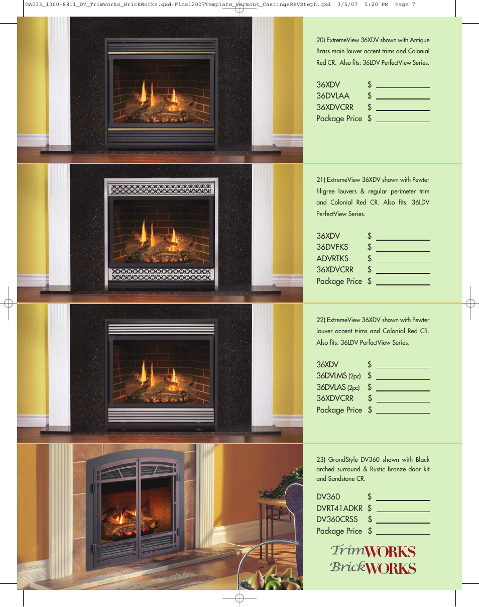 Vermont Casting TrimWorks & BrickWorks 36LDV User Manual | Page 7 / 8