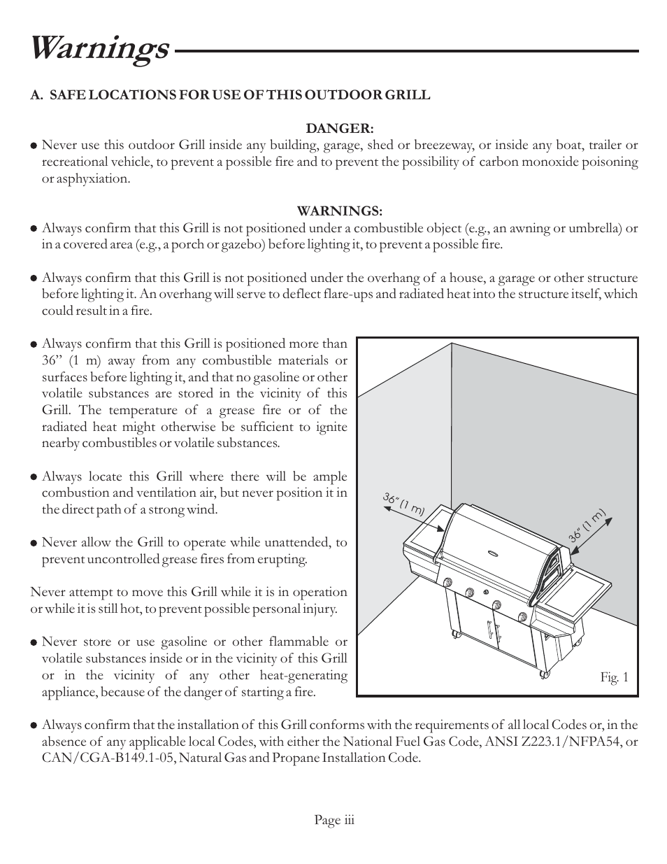 Warnings | Vermont Casting VCS4027 User Manual | Page 4 / 27