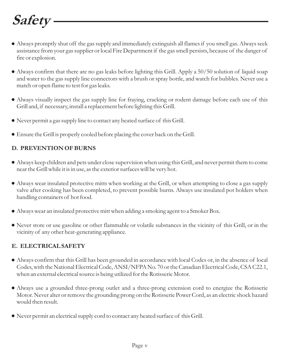 Safety | Vermont Casting VCS4027 User Manual | Page 6 / 27