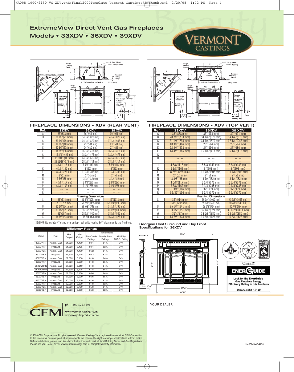 Vermont Casting 33XDV User Manual | Page 4 / 4