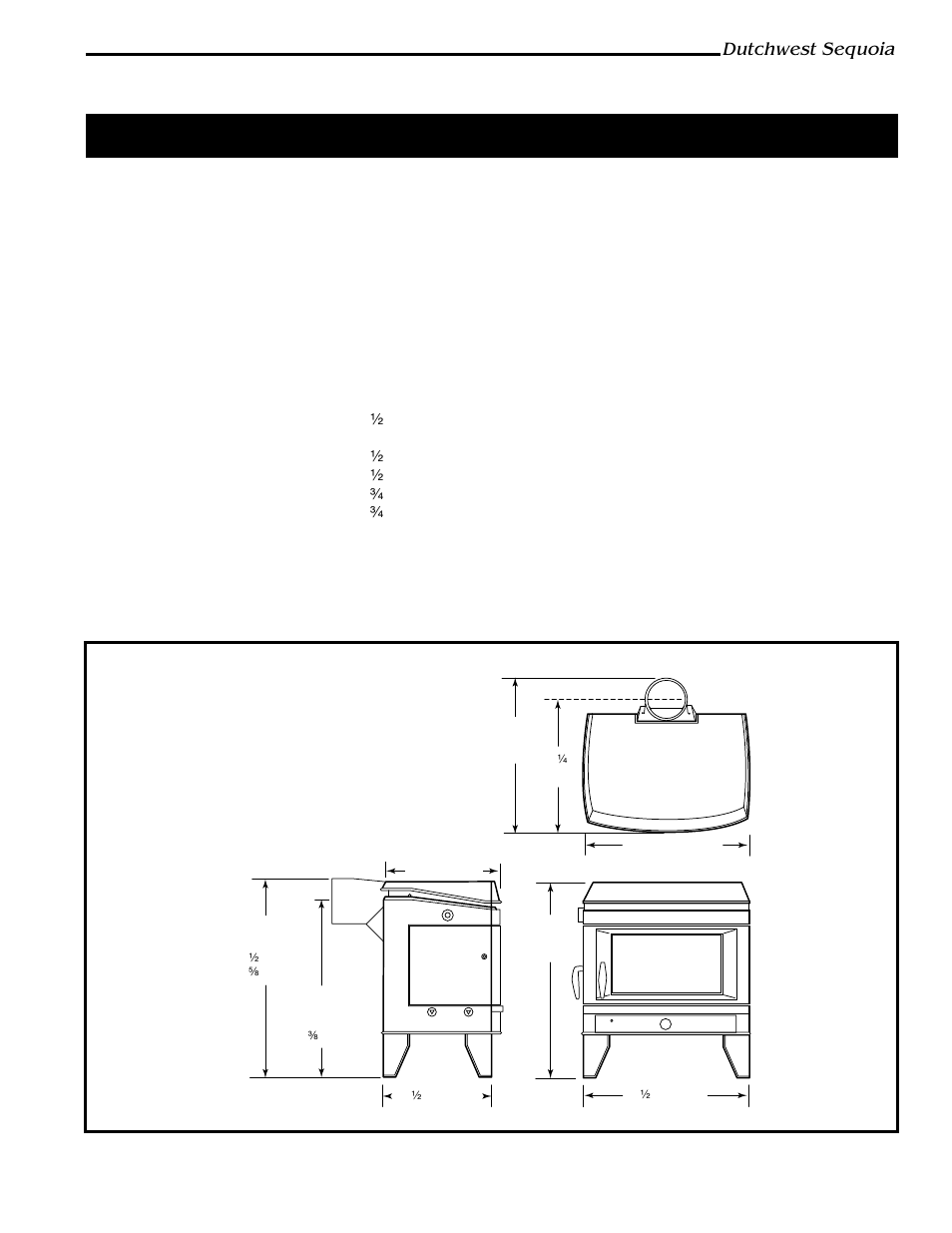 Specifications, Sequoia, model 2160, Dutchwest sequoia | Vermont Casting 2160 User Manual | Page 3 / 34
