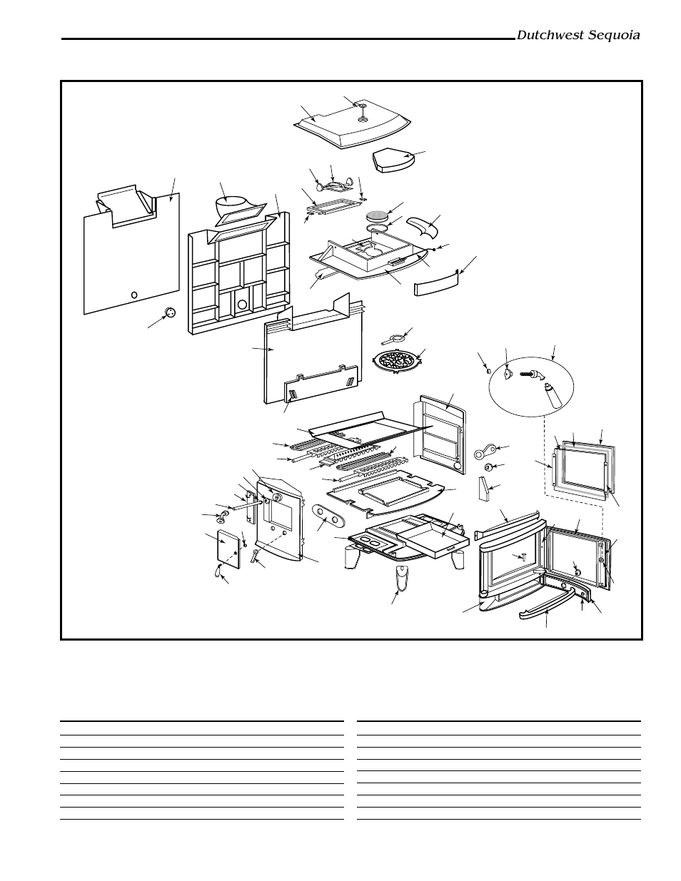 Sequoia woodburning stove, Model 2160, Dutchwest sequoia | Vermont Casting 2160 User Manual | Page 31 / 34