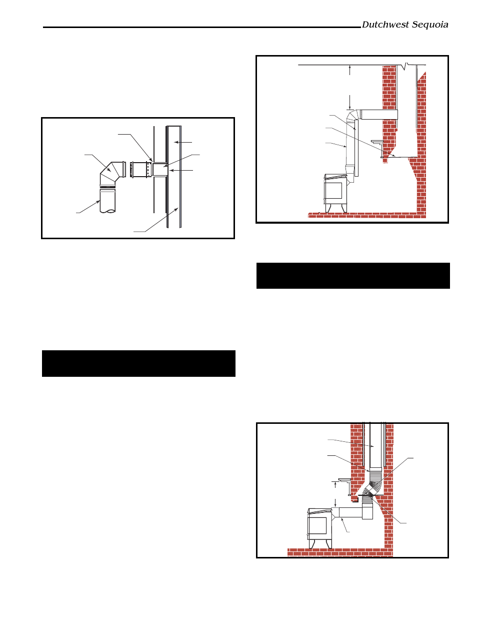 Dutchwest sequoia, Fireplace installations - above the fireplace, Fireplace installations - through the fireplace | Vermont Casting 2160 User Manual | Page 7 / 34