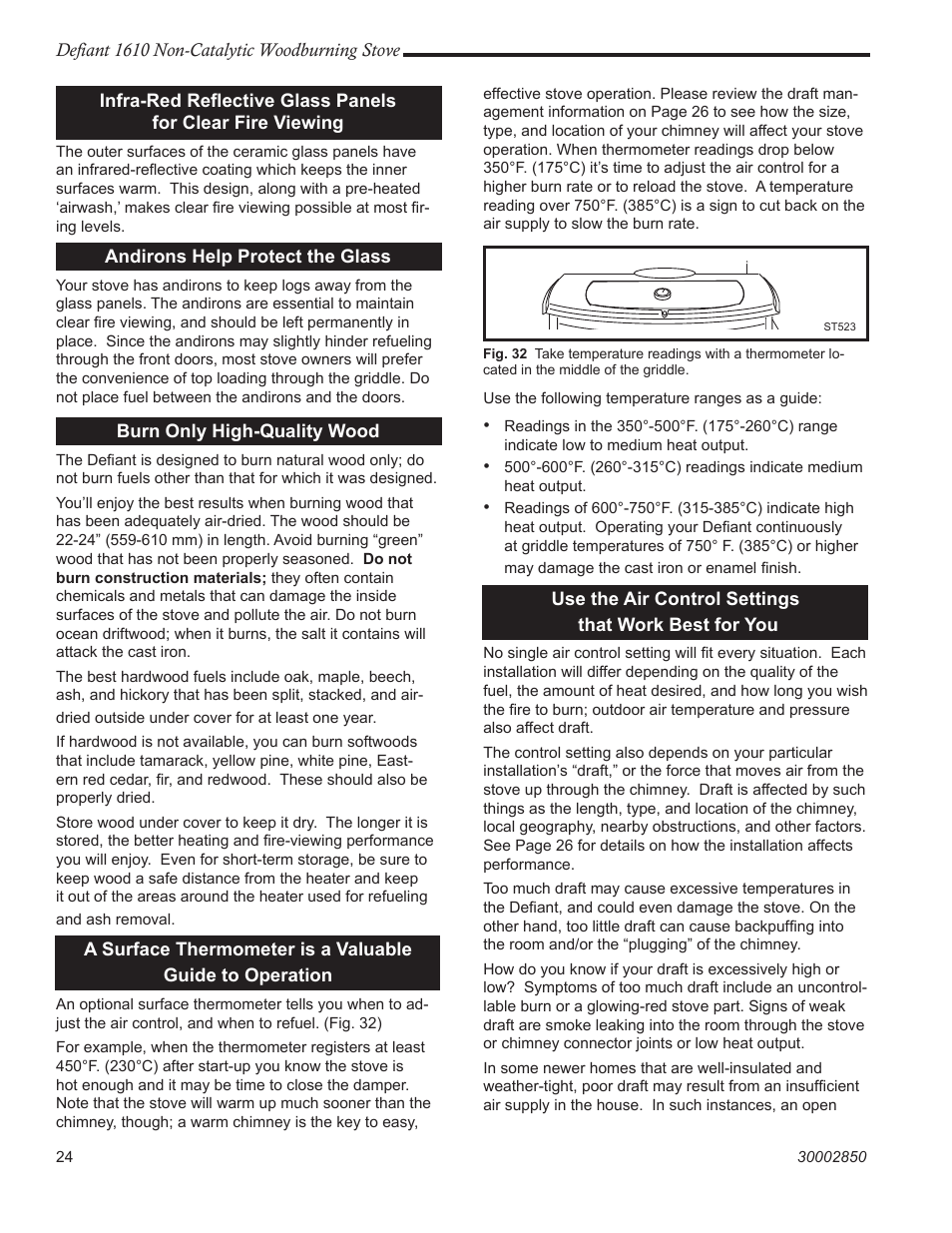 Vermont Casting 1610 User Manual | Page 24 / 40