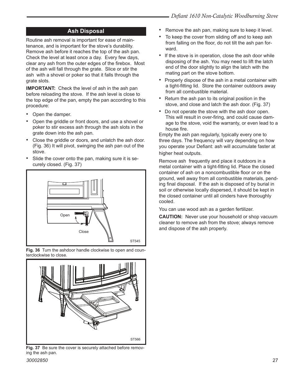 Vermont Casting 1610 User Manual | Page 27 / 40