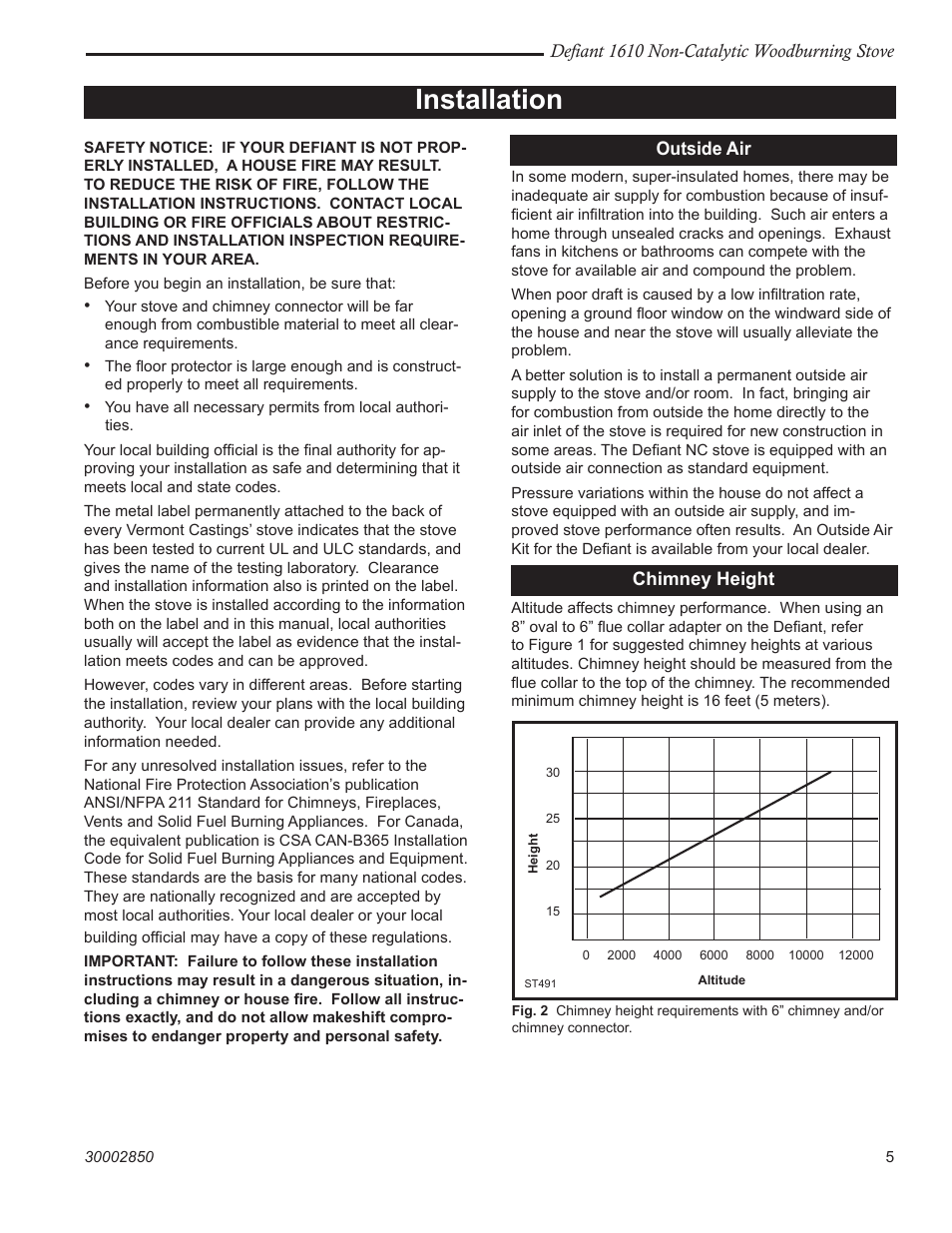 Installation | Vermont Casting 1610 User Manual | Page 5 / 40