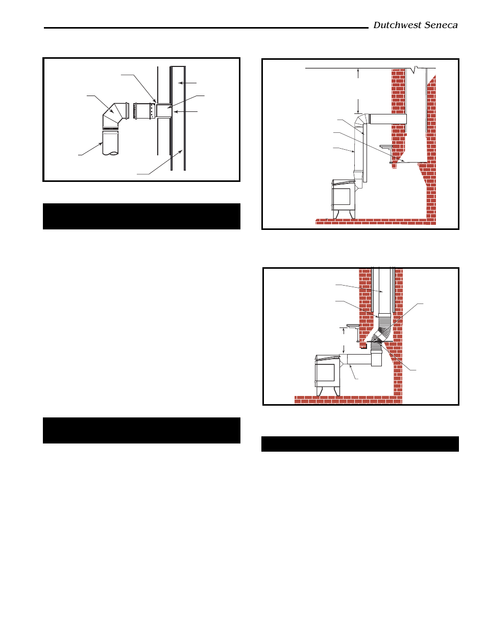 Dutchwest seneca, Fireplace installations - above the fireplace, Fireplace installations - through the fireplace | Wall pass-throughs | Vermont Casting 2170 User Manual | Page 7 / 30