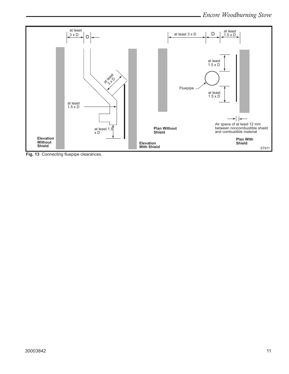 Encore woodburning stove | Vermont Casting 2550CE User Manual | Page 11 / 32