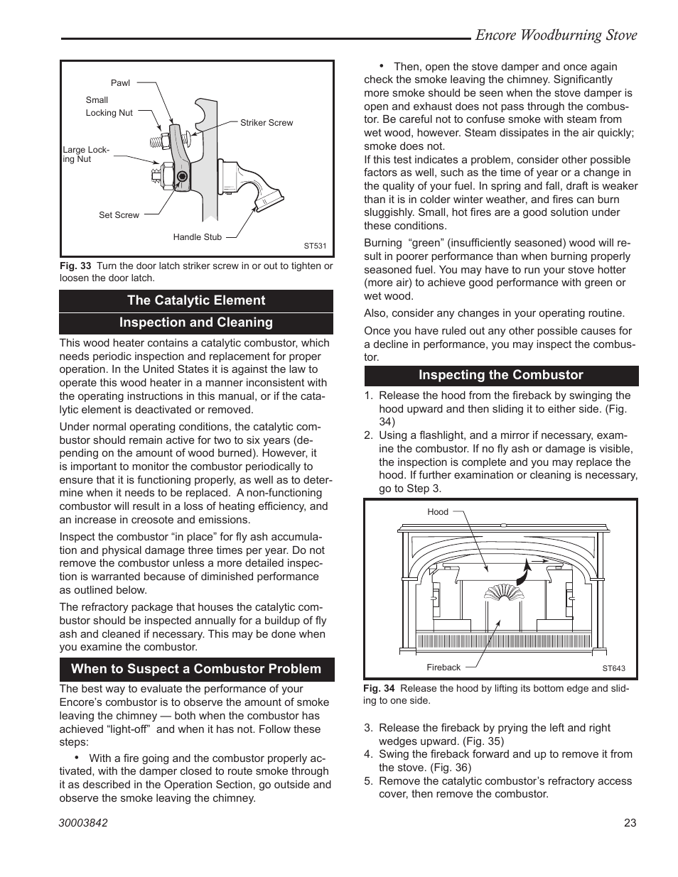 Encore woodburning stove | Vermont Casting 2550CE User Manual | Page 23 / 32