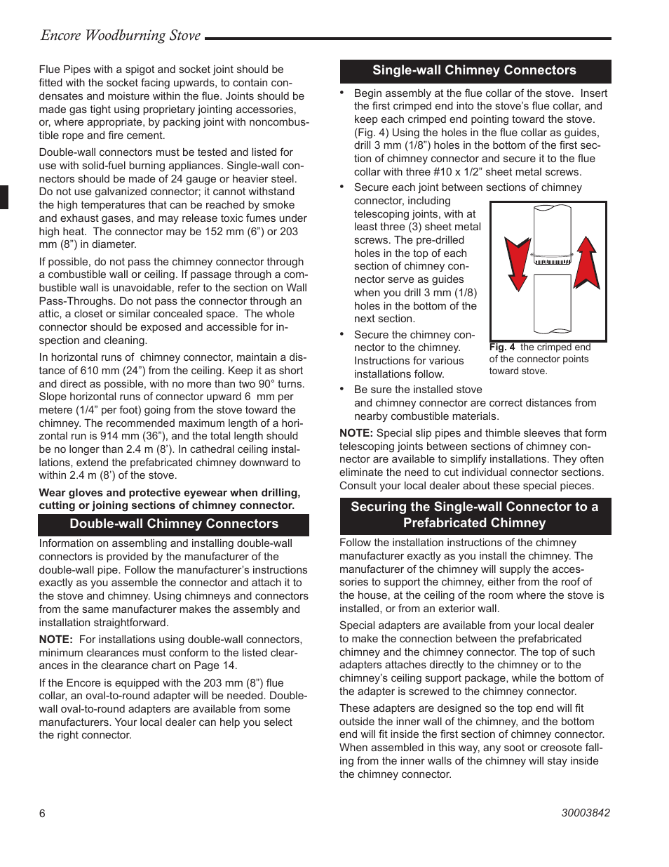 Encore woodburning stove | Vermont Casting 2550CE User Manual | Page 6 / 32