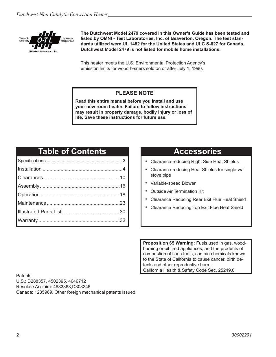 Vermont Casting 2479 User Manual | Page 2 / 32