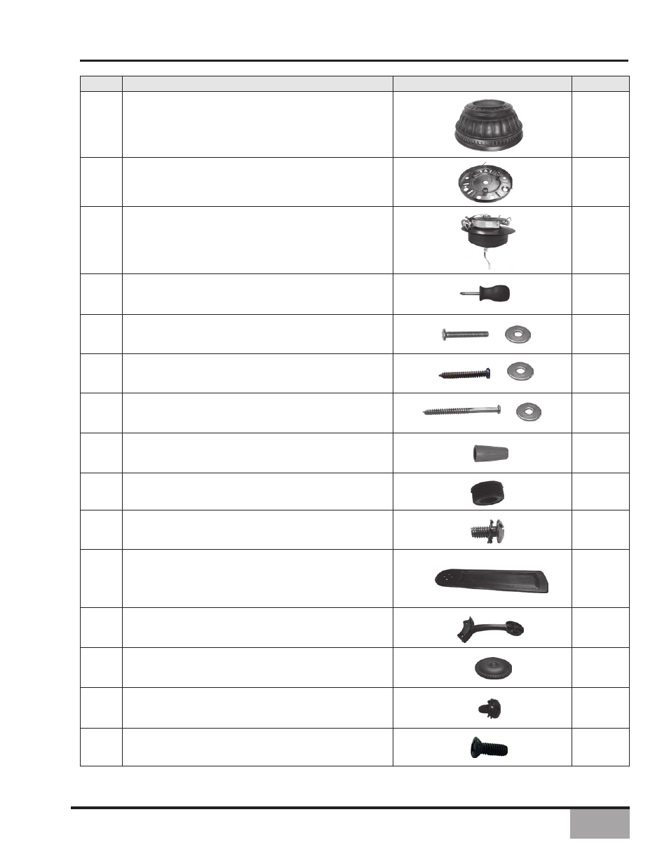 Parts guide | Vermont Casting Vermont Ceiling C34G624M User Manual | Page 3 / 21