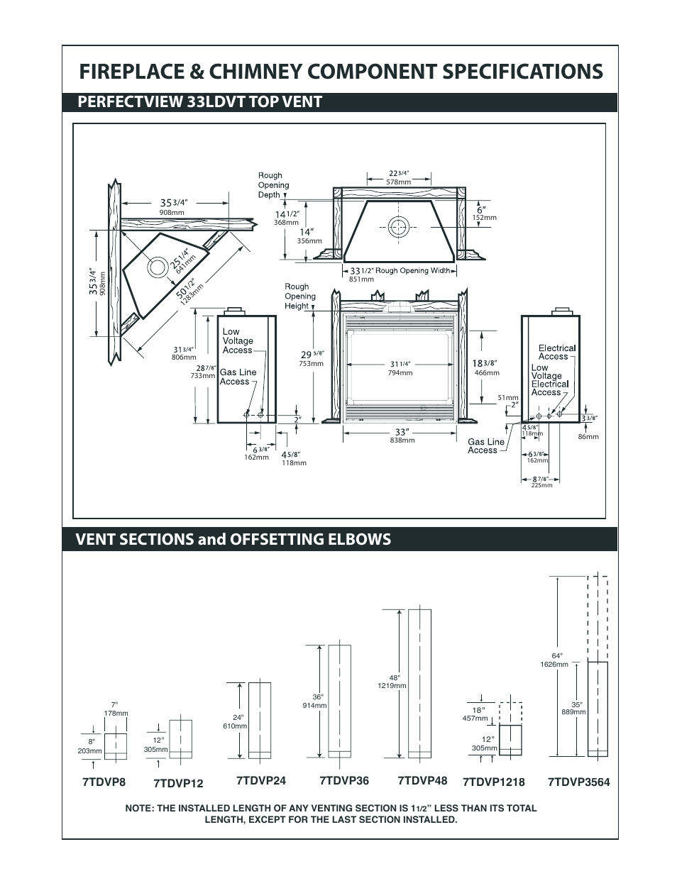 Vermont Casting 33LDVT User Manual | 3 pages