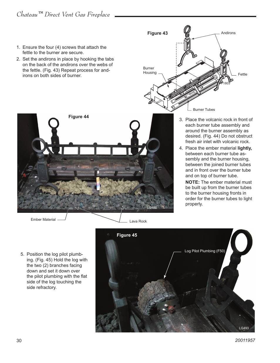 Chateau™ direct vent gas fireplace | Vermont Casting ChateauTM DTV38s2 User Manual | Page 30 / 48