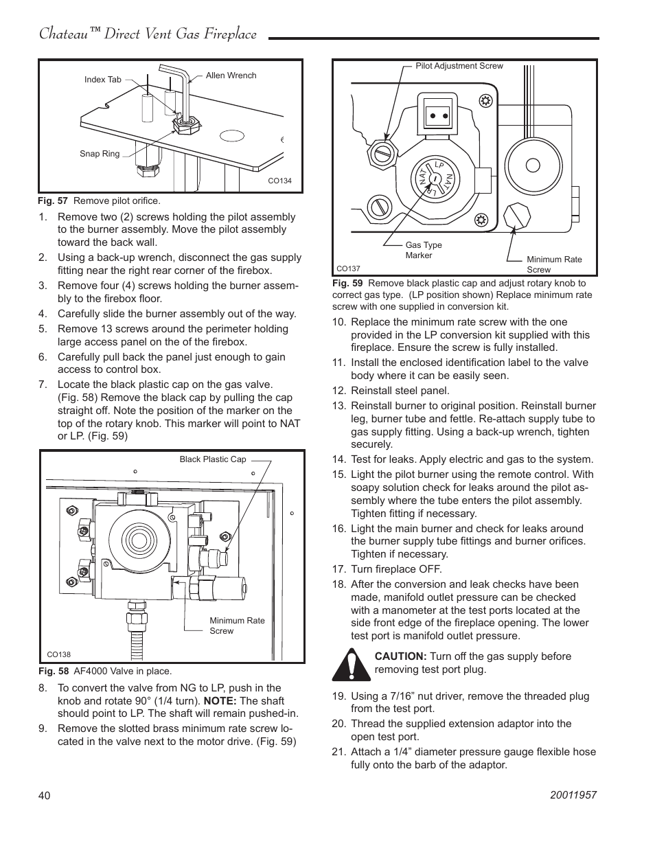 Chateau™ direct vent gas fireplace | Vermont Casting ChateauTM DTV38s2 User Manual | Page 40 / 48