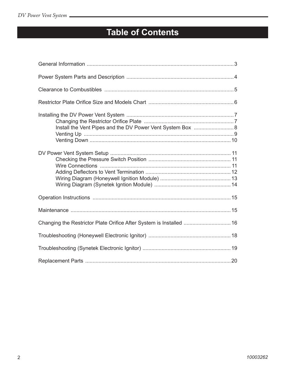 Vermont Casting 7PDVS User Manual | Page 2 / 24