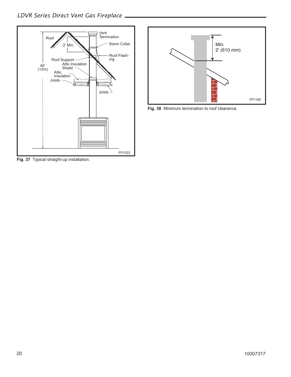Ldvr series direct vent gas fireplace | Vermont Casting 43LDVR User Manual | Page 20 / 40