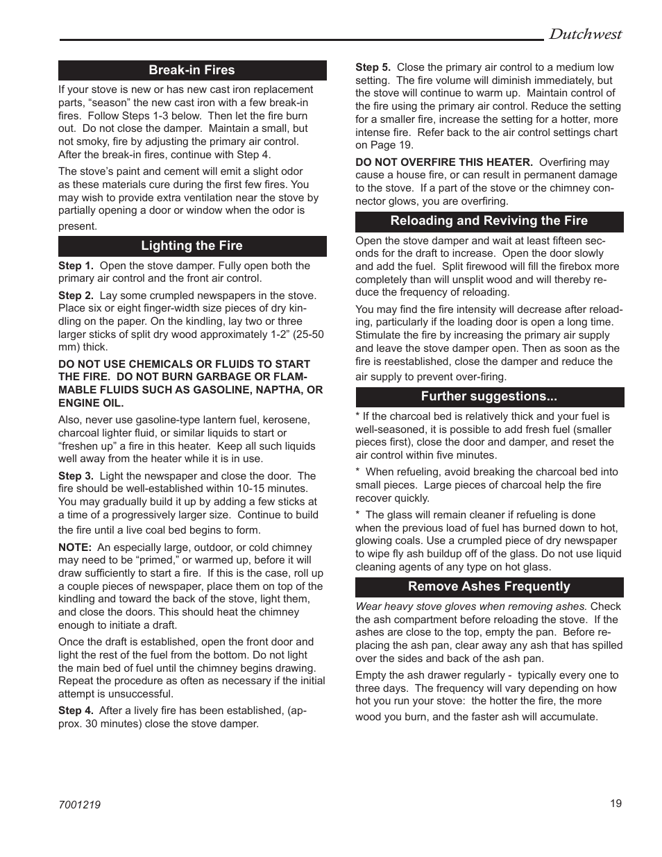 Dutchwest | Vermont Casting 2463 User Manual | Page 19 / 32