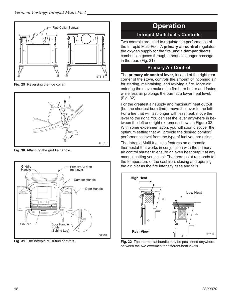 Operation | Vermont Casting 1695 User Manual | Page 18 / 32