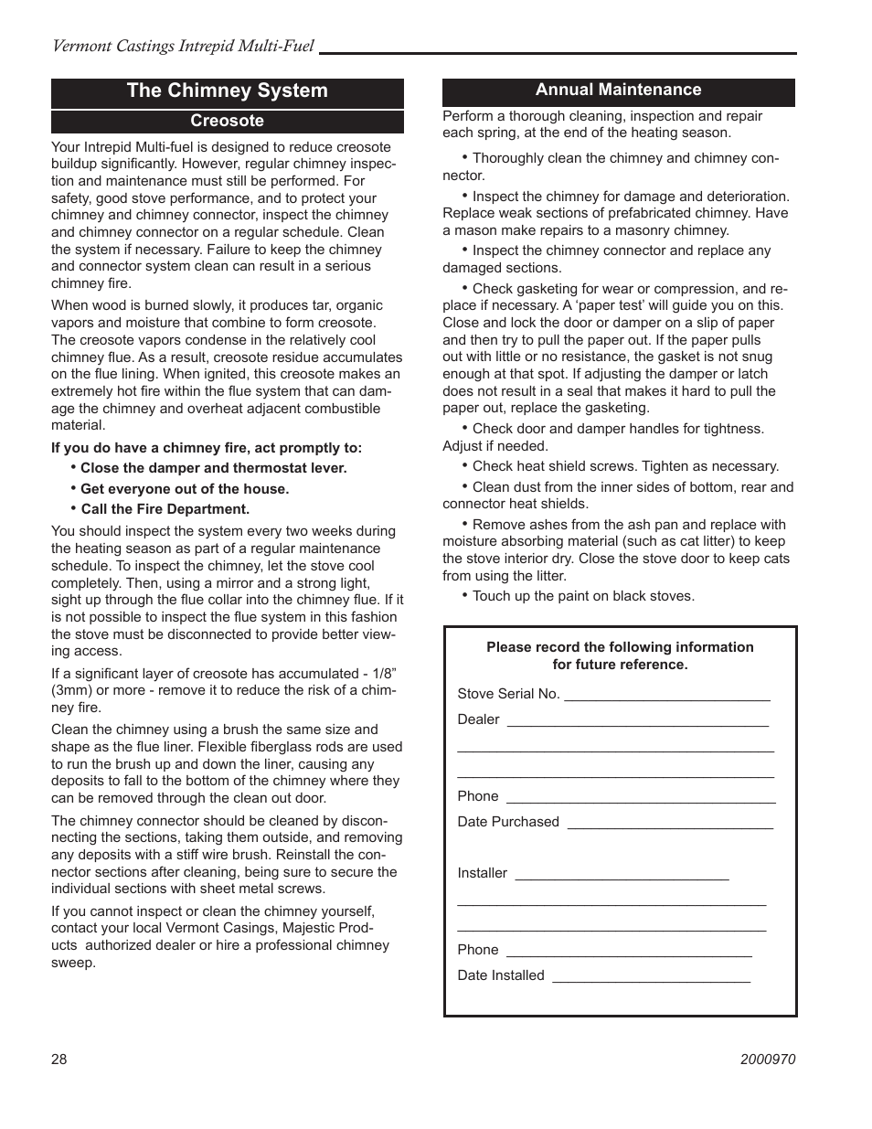 The chimney system | Vermont Casting 1695 User Manual | Page 28 / 32