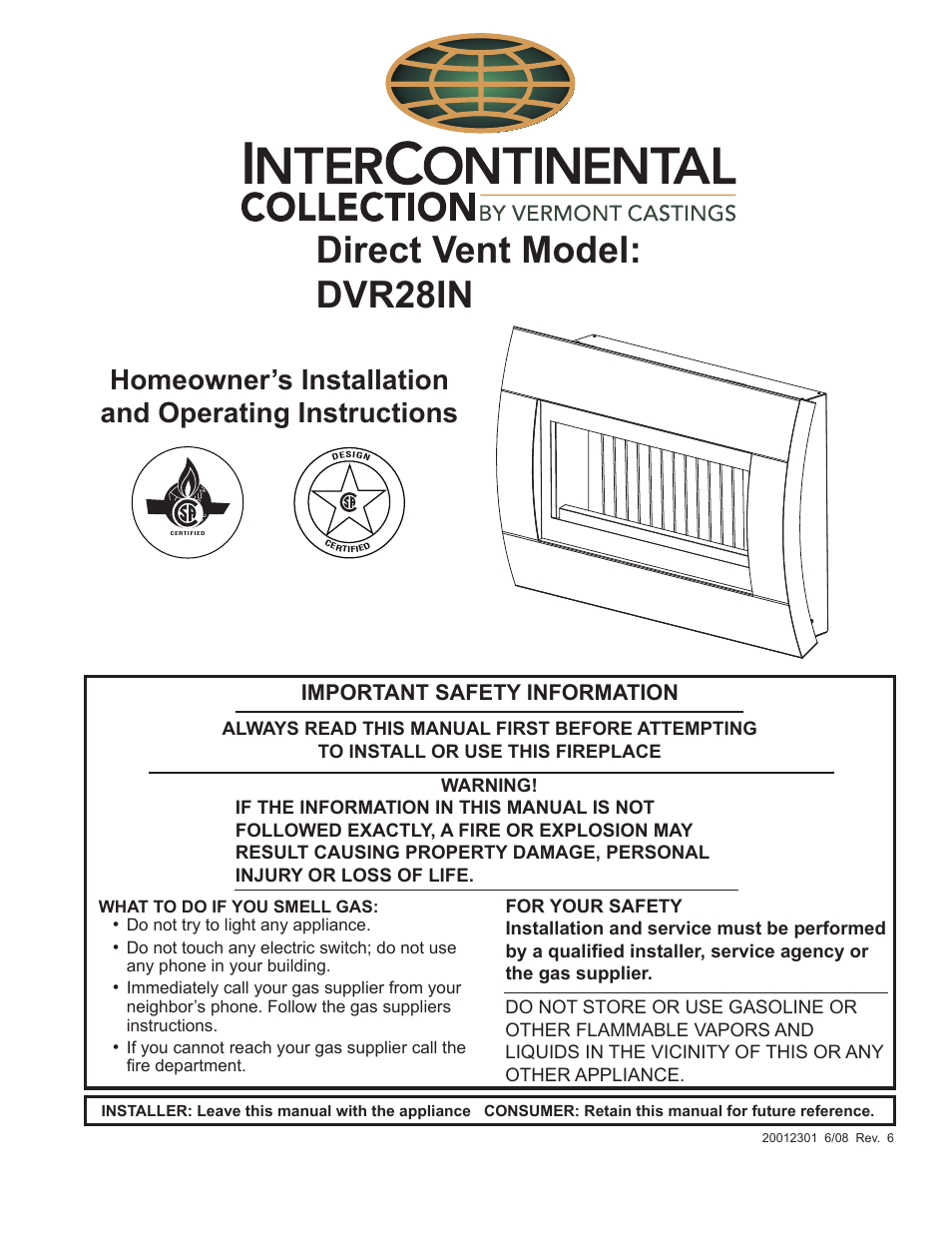 Vermont Casting DVR28IN User Manual | 32 pages