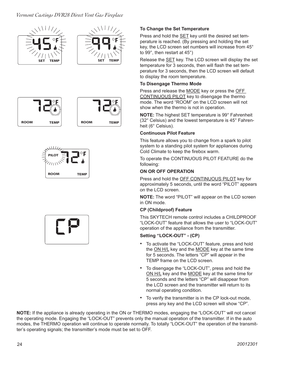 Vermont castings dvr28 direct vent gas fireplace | Vermont Casting DVR28IN User Manual | Page 24 / 32